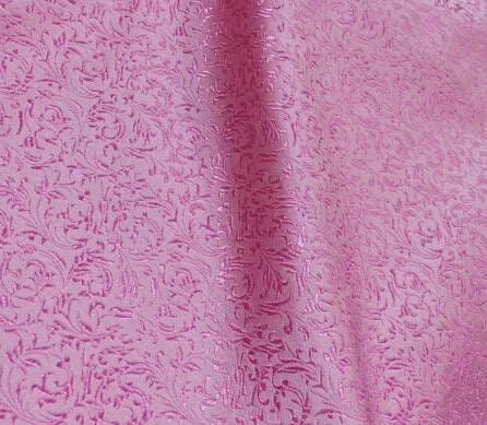 Light pink color brocade fabric with wheat spike pattern , jacquard fabric, Cosplay fabric, by the yard