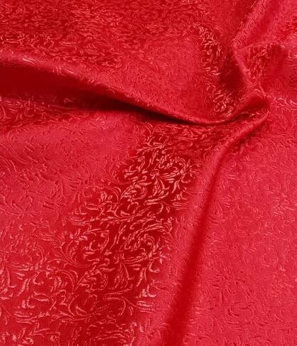 Dark red/red color brocade fabric with wheat spike pattern , jacquard fabric, Cosplay fabric, by the yard