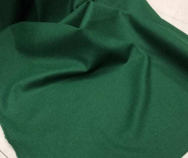 Dark green color wool fabric, Autumn fabric, Coat dress fabric, by the yard