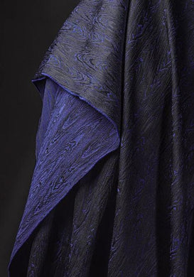 ON SALE, Black blue color wood patterned jacquard fabric texture pattern jacket bag clothing designer fabric Fabric by the yard