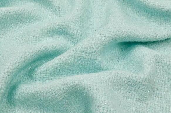 Light blue color tweed fabric , fabric by the yard