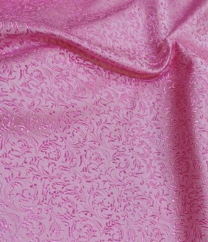 Light pink color brocade fabric with wheat spike pattern , jacquard fabric, Cosplay fabric, by the yard