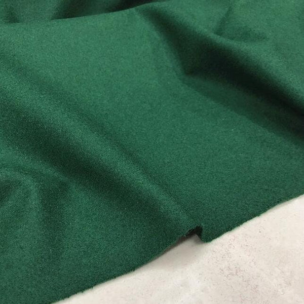 Dark green color wool fabric, Autumn fabric, Coat dress fabric, by the yard