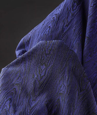 ON SALE, Black blue color wood patterned jacquard fabric texture pattern jacket bag clothing designer fabric Fabric by the yard
