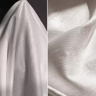 High quality black/off-white jacquard fabric, cloud style jacquard, wedding fabric, cosplay dress fabric,  fabric by the yard