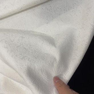 High quality off-white color jacquard fabric,  cotton polyester jacquard fabric, wedding jacquard fabric, fabric by the yard
