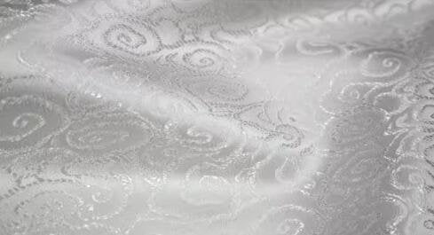 Off-white color brocade fabric with cloud pattern, jacquard fabric, by the yard
