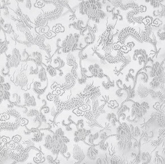 Off-white color brocade fabric with dragon pattern, jacquard fabric, wedding dress fabric, fabric by the yard-59inches/150cm