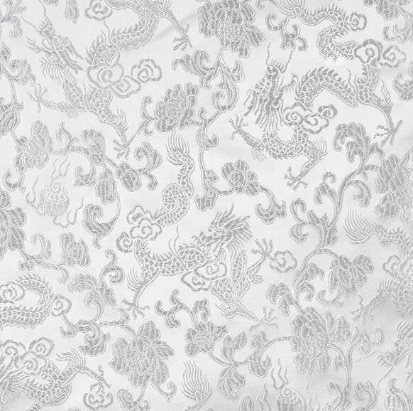 Off-white color brocade fabric with dragon pattern, jacquard fabric, wedding dress fabric, fabric by the yard-59inches/150cm