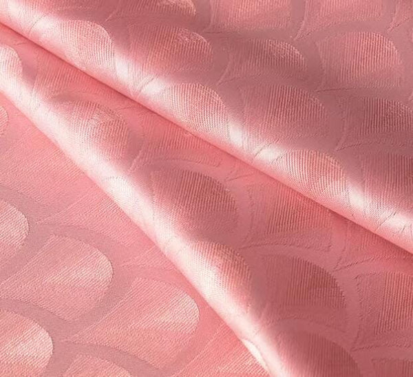Pink color brocade fabric with feather style, jacquard fabric,  cosplay dress fabric, by the yard