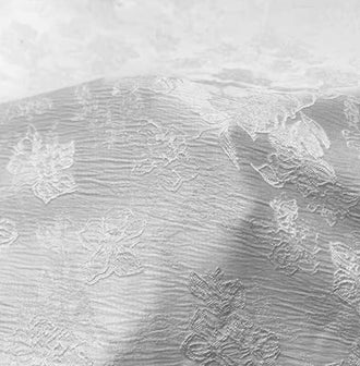 Off-white color jacquard fabric, flower jacquard, wedding dress fabric, cosplay dress fabric, fabric by the yard