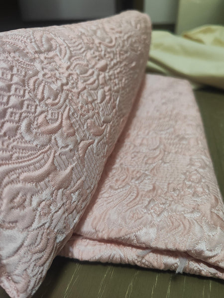 Light Pink Color Jacquard Fabric, Wedding Dress Fabric, Relief Jacquard  Fabric