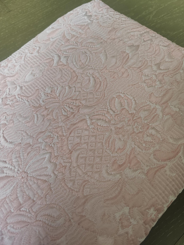 Light Pink Color Jacquard Fabric, Wedding Dress Fabric, Relief Jacquard  Fabric