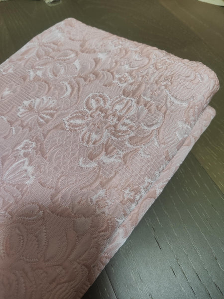 Light Pink Color Jacquard Fabric, Wedding Dress Fabric, Relief Jacquard  Fabric