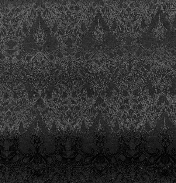 Black/off-white color jacquard fabric, wedding jacket dress fabric with heart pattern,  cosplay dress fabric,  fabric by the yard