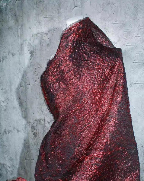Light gold/peacock blue/black red color jacquard fabric,  Relief texture style jacquard fabric, wedding dress fabric,  cosplay dress fabric