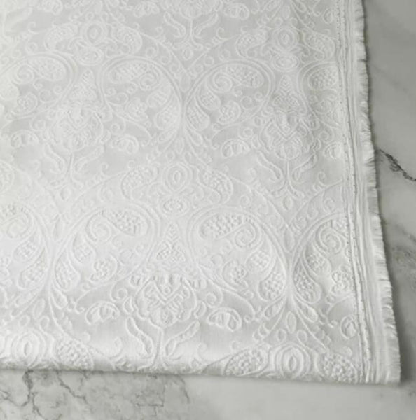 Autumn fabric, off-white color jacquard fabric, wedding jacket dress fabric,  cosplay dress fabric,  fabric by the yard