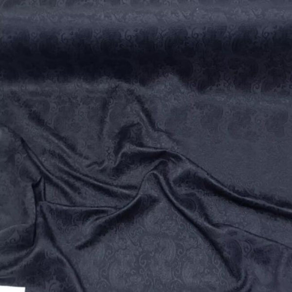 Autumn fabric, navy blue color jacquard fabric, wedding jacket dress fabric,  cosplay dress fabric,  fabric by the yard