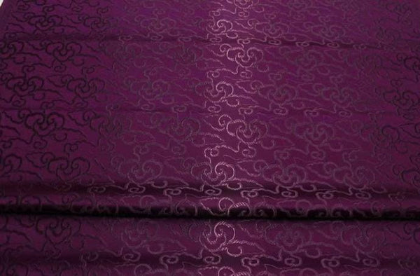 Purple red color brocade fabric, jacquard fabric, Cosplay dress fabric, by the yard