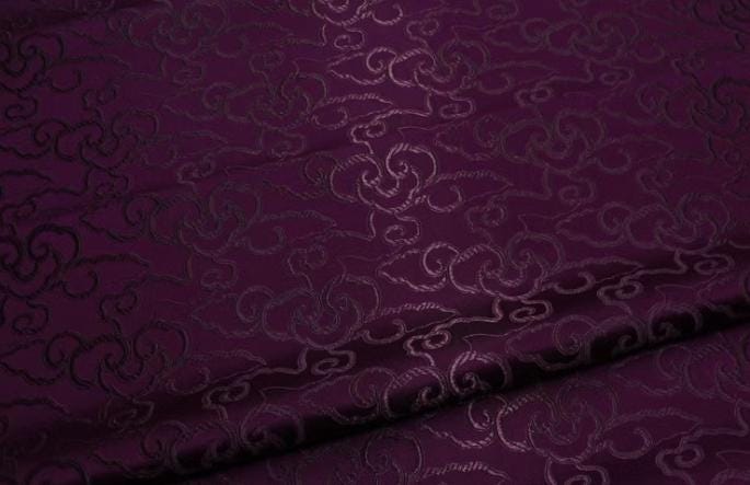 Purple red color brocade fabric, jacquard fabric, Cosplay dress fabric, by the yard