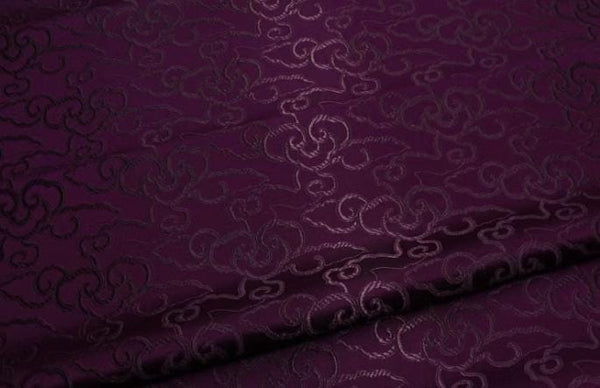 Purple red color brocade fabric, jacquard fabric, Cosplay dress fabric, by the yard