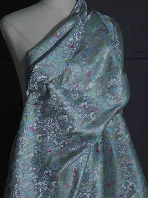 Light blue/light red color Wide brocade fabric, Chinese style jacquard fabric, imitation Song brocade fabric,  Chinese loong pattern fabric