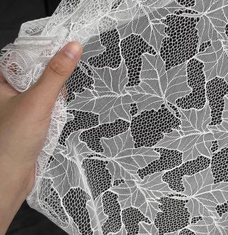 Leaf style mesh fabric, wedding dress fabric, curtains fabric, tablecloth fabric, fabric by the yard