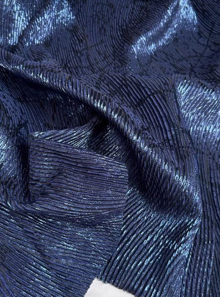 Navy blue color jacquard fabric, bright silk relief jacquard fabric, Autumn fabric, wedding dress fabric, Cosplay dress fabric