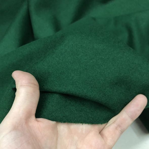 Hunter green color fabric, wool fabric, Autumn fabric, coat fabric, fabric by the yard