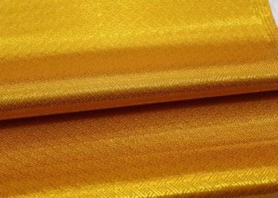 Gold yellow color brocade fabric, jacquard brocade fabric, by the yard