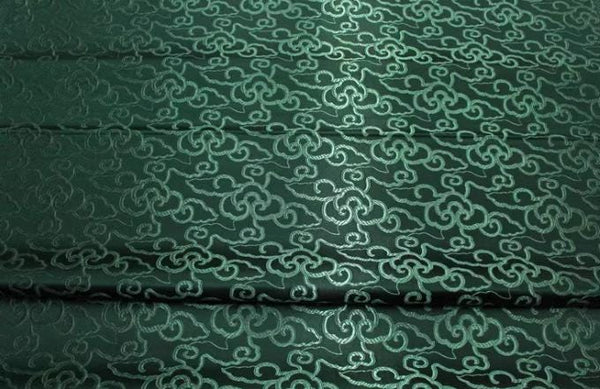 Dark green color brocade fabric, jacquard fabric, Cosplay dress fabric, by the yard