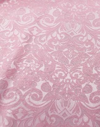 Light pink color jacquard fabric, glossy relief jacquard fabric, polyester cotton fabric, Cosplay dress fabric, fabric by the yard