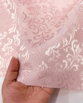 Light pink color jacquard fabric, glossy relief jacquard fabric, polyester fabric, Cosplay dress fabric, fabric by the yard