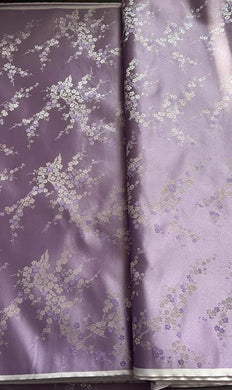 Light purple color brocade fabric with Plum blossom parttern, jacquard fabric, wedding dress fabric, by the yard