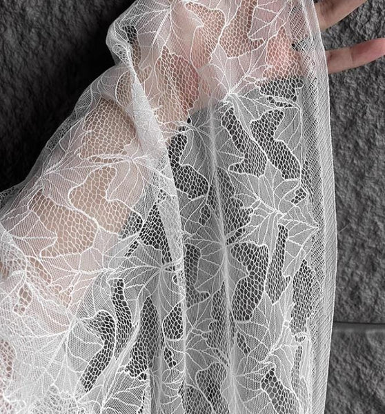 Leaf style mesh fabric, wedding dress fabric, curtains fabric, tablecloth fabric, fabric by the yard