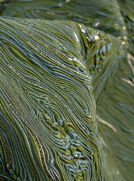 ON SALE, Army Green Jacquard Fabric Texture Water Pattern, Wedding Jacket Dress Fabric Fabric By The Yard