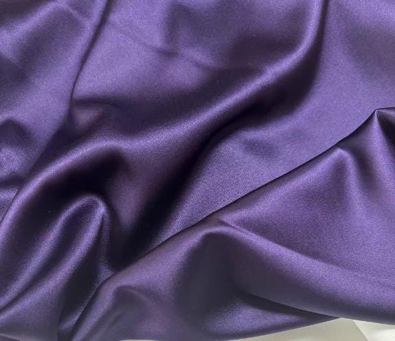 ON SALE, 8 Color 100% Silk Fabric, Deep Purple/Green/Pink/ Silk Fabric, Silk Dress Fabric, By The Yard