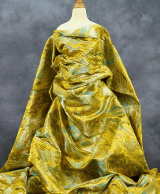 Jiangshan style fabric, yellow color brocade fabric, wedding dress fabric, jacquard fabric