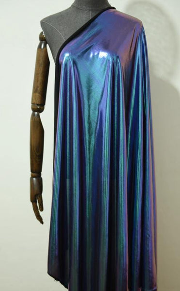 Gradient fabric, stretch  fabric, dazzling purple blue iridescent elastic fabric, Cosplay dress fabric, stage costume designer fabric