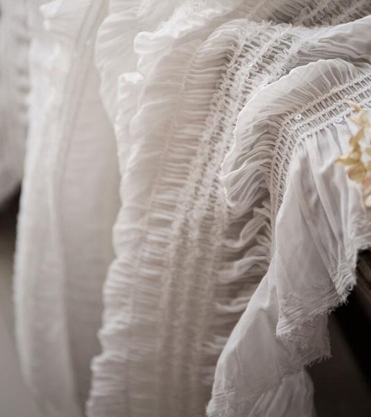 White color stretch chiffon fabric, wrinkle style chiffon fabric, woman's dress fabric, for fringed dress
