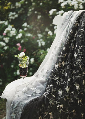 Curtains Fabric, Black Mesh Lace Fabric, Embroidered Floral Style Lace Fabric, Wedding Mesh Lace