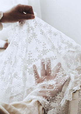 White Mesh Lace Fabric, Embroidered Floral Style Lace Fabric, Curtains Mesh Lace Fabric, Wedding Mesh Lace