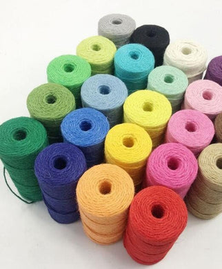 SALE, Twine, 23 color color jute rope, knitting packaging rope, photo wall decor, bottle decor rope, for 1 roll