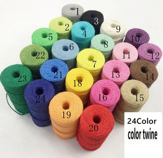 SALE, Twine, 23 color color jute rope, knitting packaging rope, photo wall decor, bottle decor rope, for 1 roll