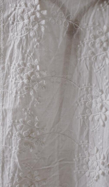 SALE, Off-white color cotton fabric, thin embroidered cotton fabric, for wedding, by the yard