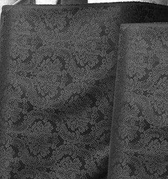 High quality jacquard fabric, black color jacquard fabric, wedding jaquard fabric, by the yard