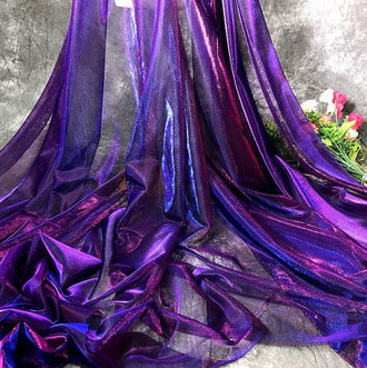 Purple color gradient mesh fabric, wedding party dress fabric, soft mesh fabric, by the yard