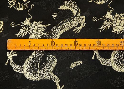 4Color black/green/blue/gold color dragon fabric, vest fabric,brocade fabric, jacquard fabric with gold dragon, cosplay dress fabric