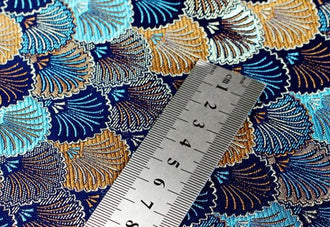 Wide brocade fabric, jacquard fabric, ocean shell style brocade fabric, by the yard-59inches wide