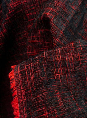 Black red color jacquard fabric, fashion jacquard fabric, by the yard